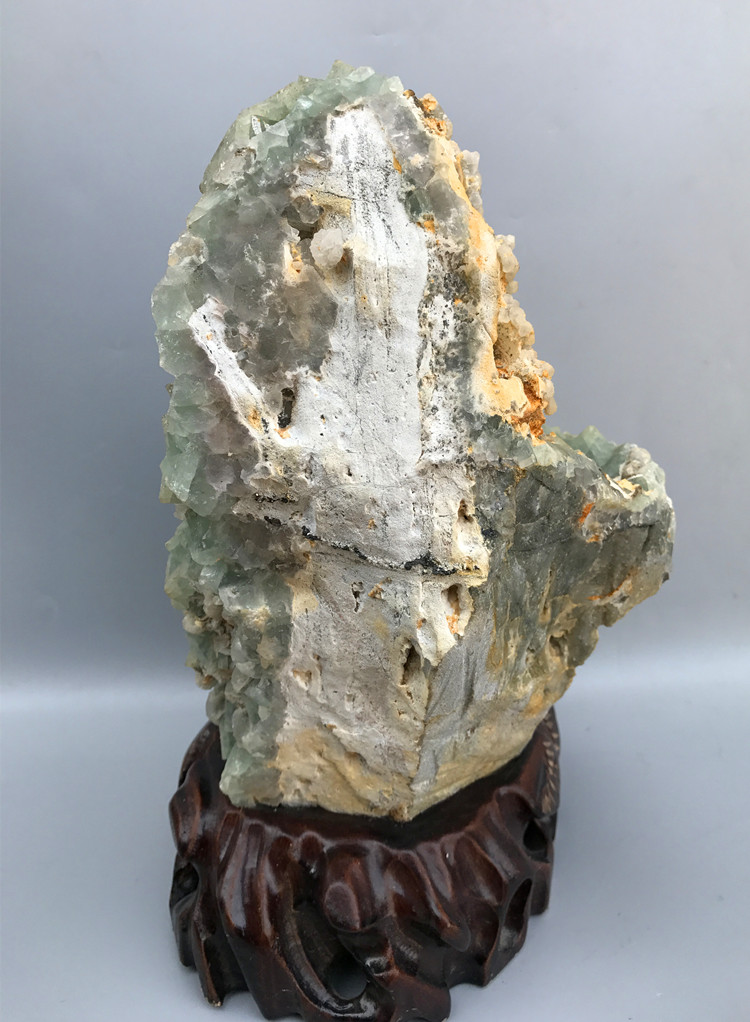 Fluorite đồ trang trí bằng đá khoáng tinh thể màu xanh lá cây pha lê sáng đá mềm pha lê ice pha lê đá đá pha lê đá đá trang trí đá ốp tường ngoại thất