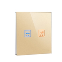 New products Double control touch switch 86 Type of panel Two-opening Hotel Touch switch U customizable pattern Custom