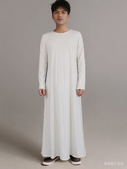 Dünner Pyjama für Jungen lange Röcke für Frühlings- und Herbst reines Baumwoll-Kleidungsboden Bademant