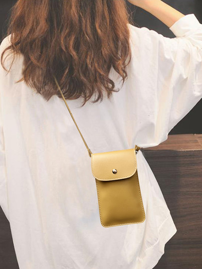 手机包女斜挎2025新款双层轻便可触屏链条小包老花时尚挂脖手机袋