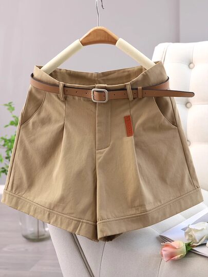 Cargo shorts women's summer thin 2025 new high-waisted a-line loose casual small wide-leg suit pants trendy