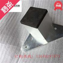 Aluminum foot 38mm square overall cabinet foot aluminum square foot w ferroplate aluminum feet cabinet feet flat J bottom custom aluminum foot manufacturer