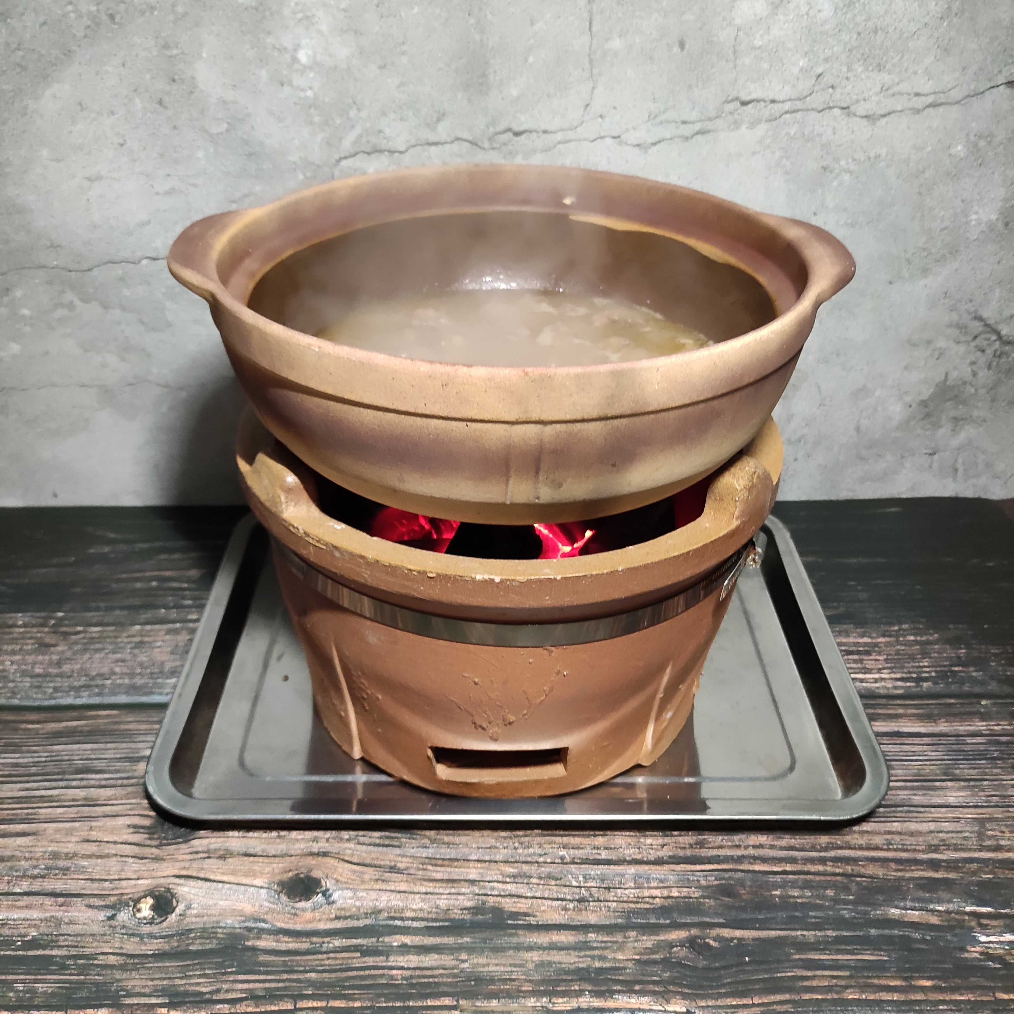 木炭火锅炉港式打边炉红泥炉小炭炉老式陶土泥炉传统粗陶砂锅商用 - 图1