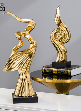 时来运转现代轻奢摆件高档陶瓷创意玄关客厅电视柜酒柜家居装饰品