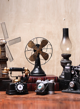 欧式创意复古装饰品摆件道具摆设美式电话机咖啡厅服装店橱窗陈列