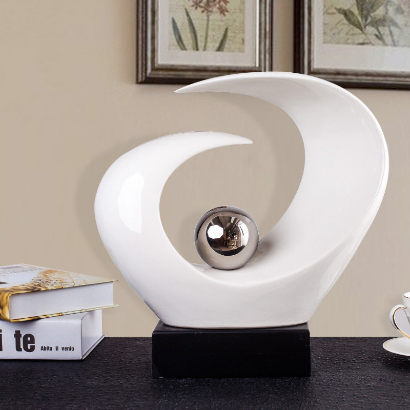 独具慧眼 创意轻奢抽象陶瓷摆件 客厅电视柜摆设,淘宝优惠券,粉丝福利购,淘宝优惠卷