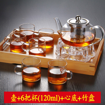 耐高温玻炉茶壶过滤泡茶壶加厚茶用烧水电陶璃煮家器红茶茶具套装 - 图1