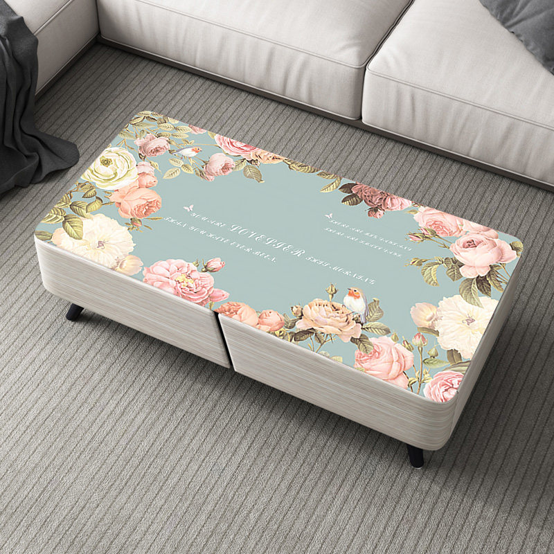 PVC茶几桌布防水防烫防油免洗软塑料玻璃卡通动漫网红餐桌茶几垫,淘宝优惠券,粉丝福利购,淘宝优惠卷