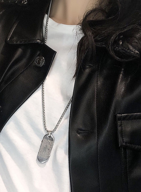 新品钛钢嘻哈insk滑板带轮项链女hiphop欧美蹦迪毛衣链百搭长款配