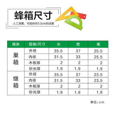 宝中蜂蜂c箱杉木双层标蜂蜂箱高蜂全套蜂具蜜准箱箱养蜂工具