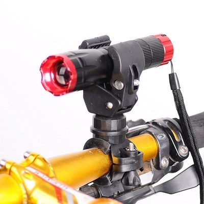 New Products Mountaineering Car Fixed Bracket Clips Flashlight Mini Strong D Light Bike Locomotive Racing Electric Torch Set