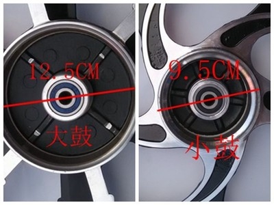 。电动车前轮12寸2.125/14寸x2.125/16寸2.5/3.0/T18寸前轮毂钢圈 - 图0