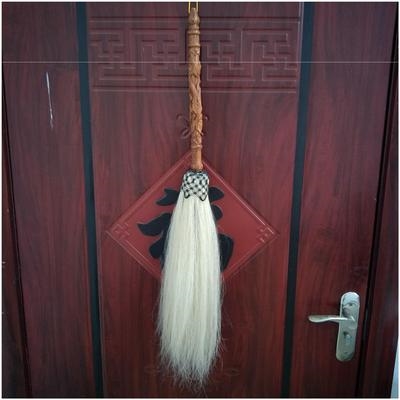 Upscale Tai Chi a Dust Real Horsetail Peach Wood Teaching Fly Thrower Doographers Floating Handle Snorkisho Supplies Dauphin Dust Terrobe Oins