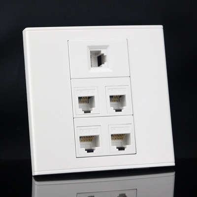 Type Internet Socket Outlet Socket Voice single double panel switch Three-electric plus 3N Computer Phone Network Route 2 words 86