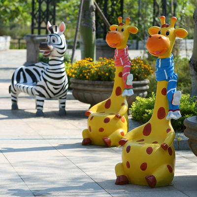 速发动物座椅子雕外玻璃钢花园座椅户塑商场幼装园儿饰落地大摆件