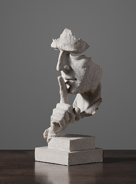 简约沉默是金轻奢l摆件创意办公室工艺品家居客厅酒柜装饰摆设