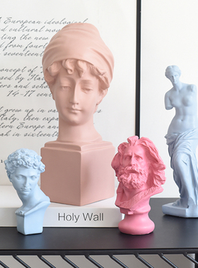 is北欧风仿f石膏人物雕塑雕像客厅柜玄关桌办公室书房装饰品摆件