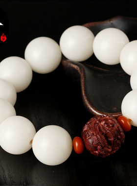 天然5000目精抛大m白菩提根手串男款18-24mm佛珠捻文玩白菩提佛珠