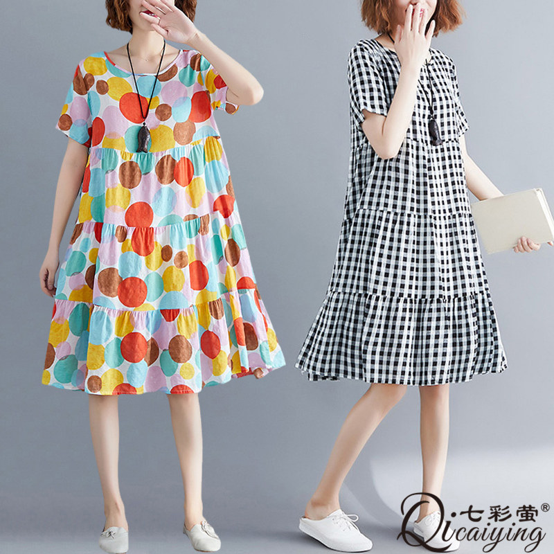 孕妇睡裙女夏季2021年新款睡衣裙时尚外穿宽松短袖棉绸连衣裙大码,淘宝优惠券,粉丝福利购,淘宝优惠卷