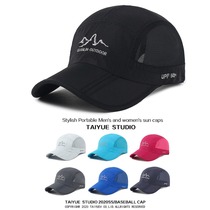 Summer male and female speed dry baseball cap outdoor hiking sun protection sunscreen Foldable Fishing Mesh Duck Tongue Cap
