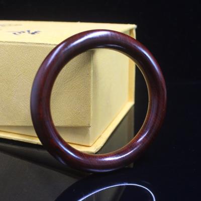 手镯女小叶紫檀木素面简约圆条贵妃镯女款送妈妈女友礼品镯子手环