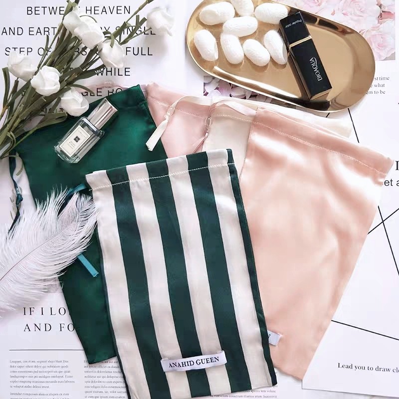 新品重磅真丝收纳袋旅行袋桑蚕丝抽绳束口M美容仪收纳袋化妆品首,淘宝优惠券,粉丝福利购,淘宝优惠卷