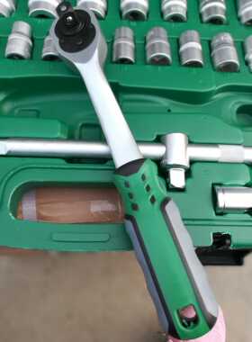 汽修37件工具套装 修车套筒两用开口棘轮快速扳手工具箱 专用组套