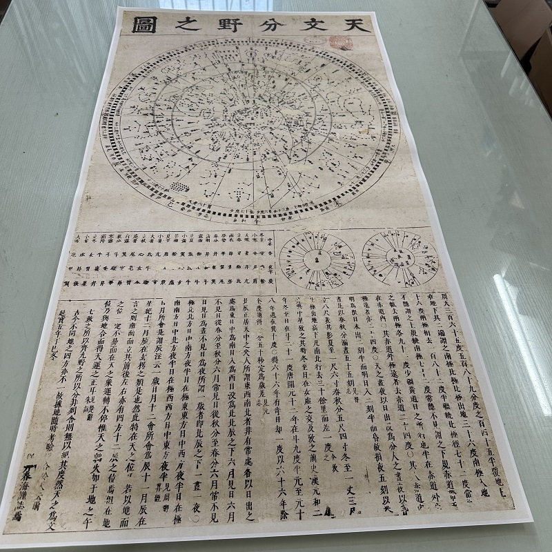 日本保井春海天文分野之图复古书画字画真迹宣纸微喷仿古装裱装饰