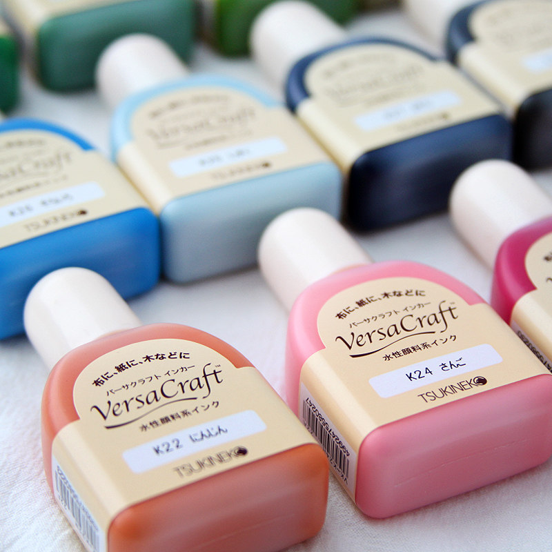 日本月猫VKS-K布用印台补充液 小间敬子印油 橡皮章手账印泥印章