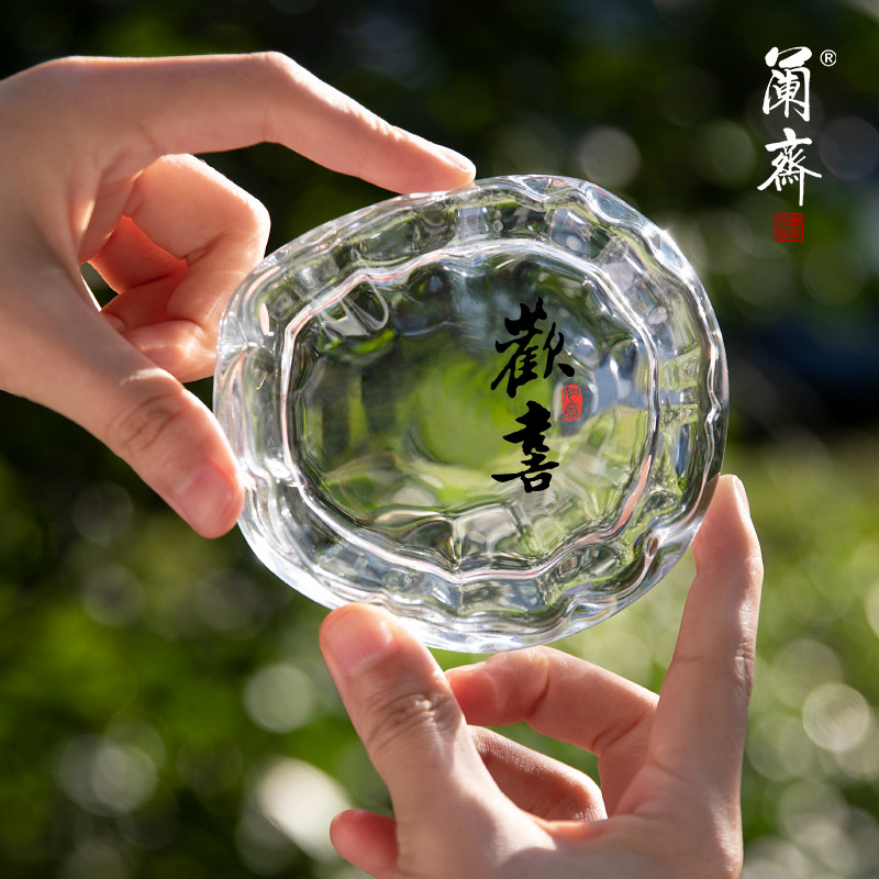 多功能墨池笔舔墨盘盛墨汁专用小水碟初学者学生练毛笔字书法练习创意书法水晶墨碟笔掭文房四宝国画用具