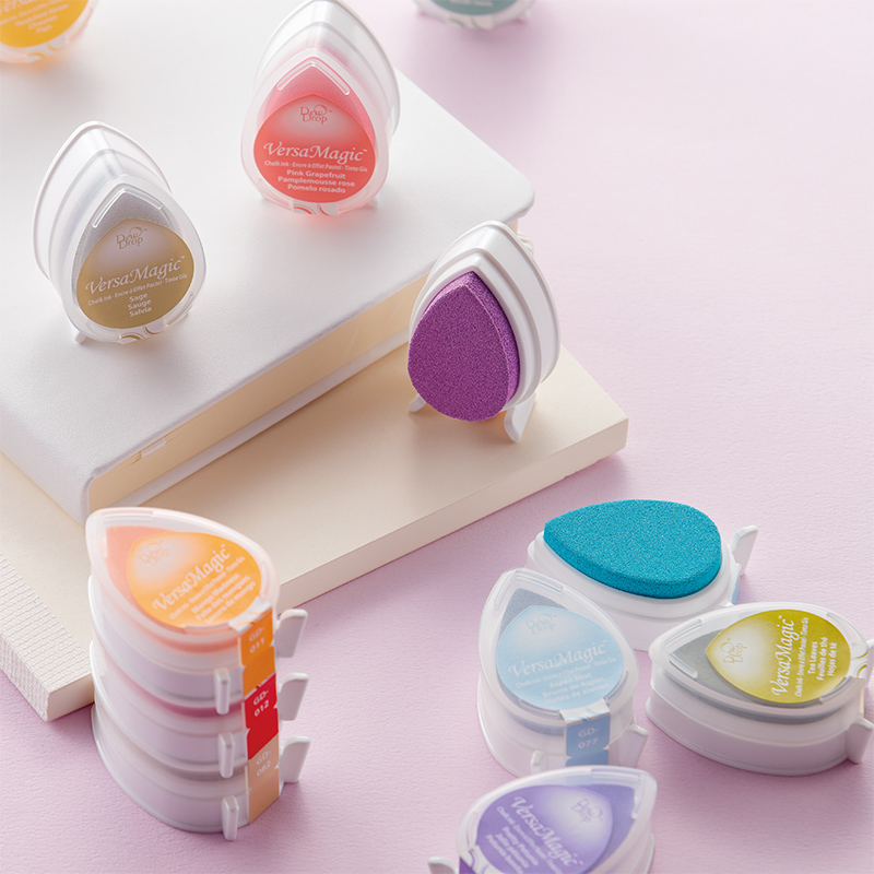 月猫GD水滴印台日本Tsukineko进口多用纸用橡皮章艺术印泥Versa Magic