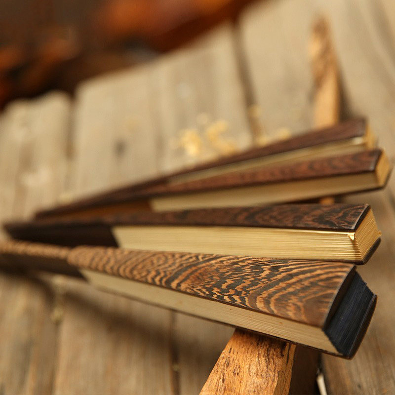 宣纸文玩折扇手工鸡翅木书法绘画空白扇面扇子书法绘画空白扇面