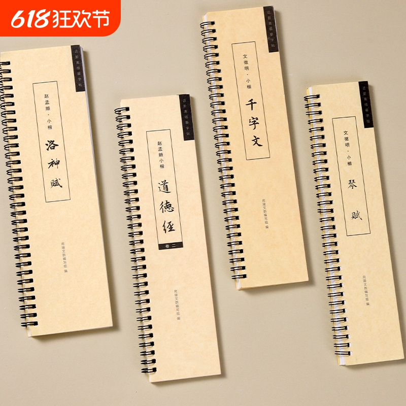 赵孟頫文征明王羲之颜真卿小楷行书临摹字帖多宝塔九成宫洛神赋兰亭序上林赋千字文灵飞经近距离字卡书法碑帖曹全碑圣教序隶书练字