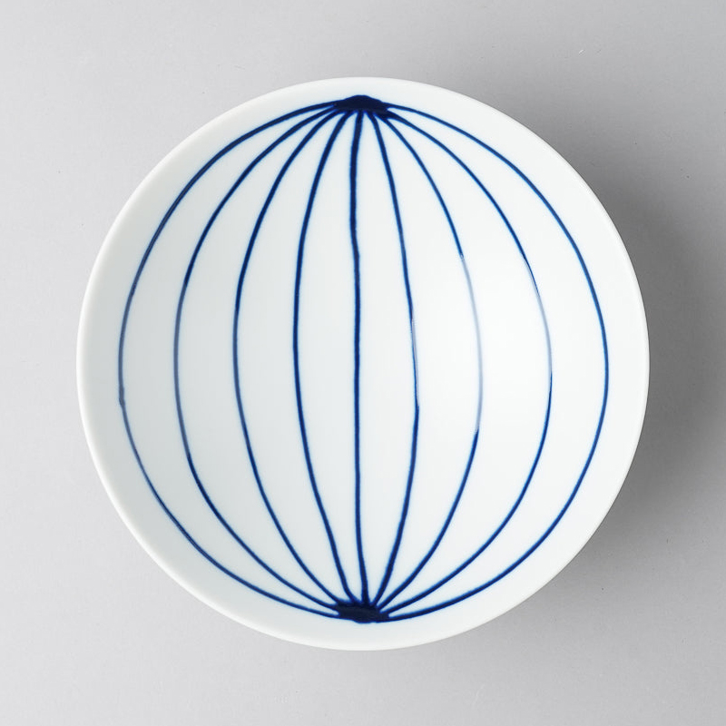 【现货】日本 波佐见 白山陶瓷器平茶碗 森正洋获奖手绘日料饭碗