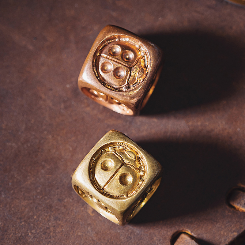 吾蟲原创瓢虫铜骰子实心圆角把玩色子家居生活用品趣味昆虫礼品