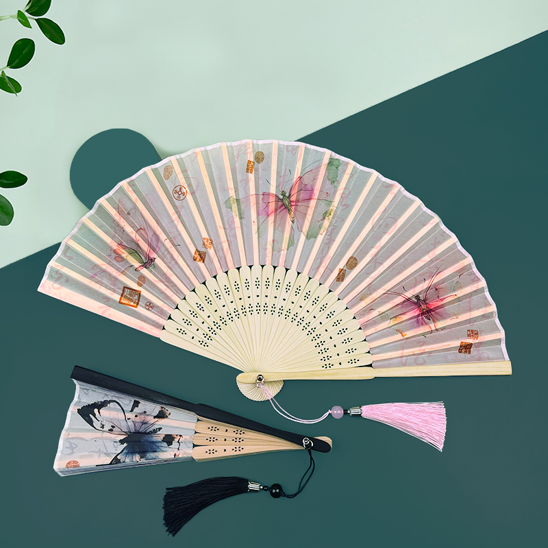 扇子折扇古风夏季随身小巧便携折叠扇中国风汉服旗袍新中式舞蹈扇