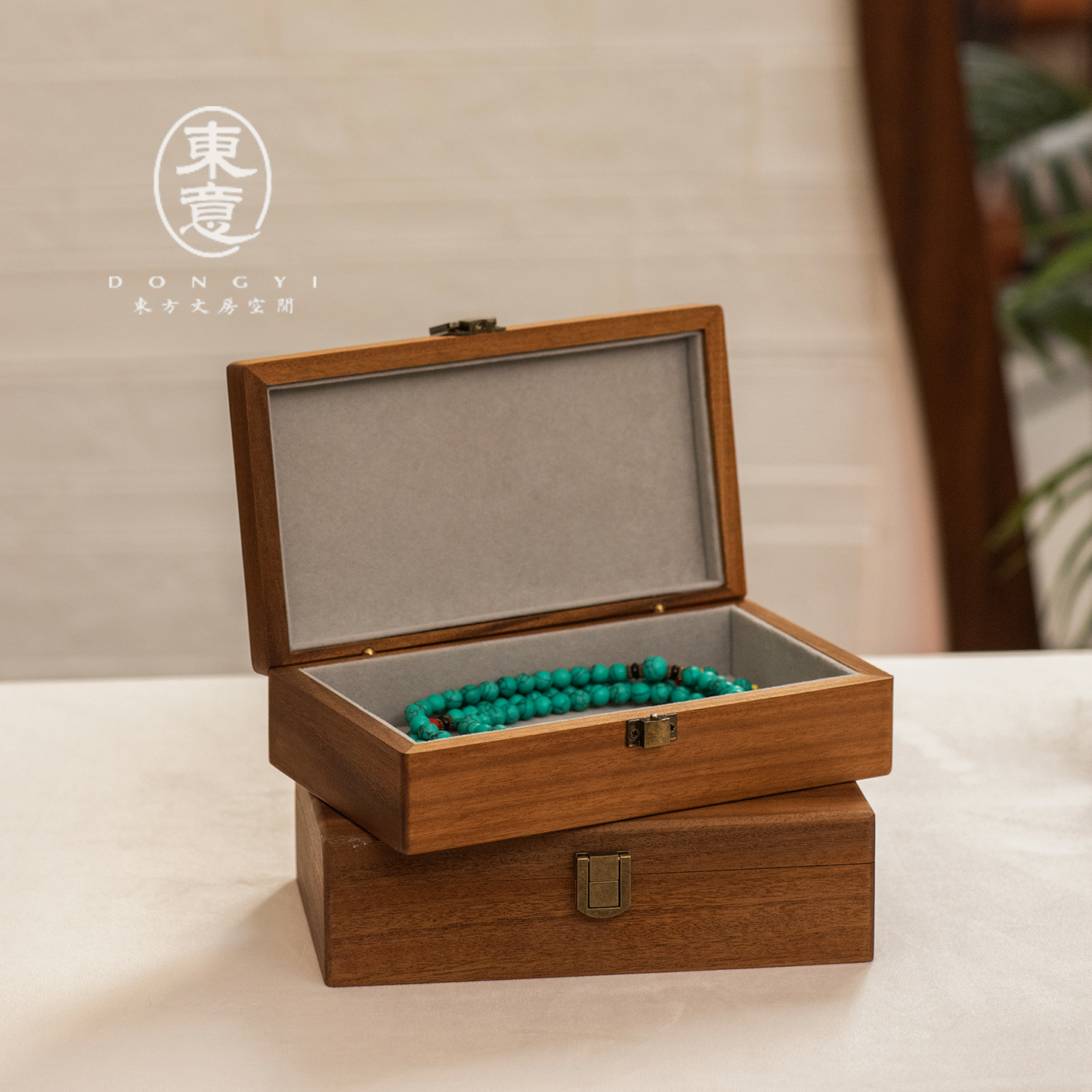 胡桃木首饰盒首饰存放盒送朋友礼物高品质木质手串文玩收纳小型