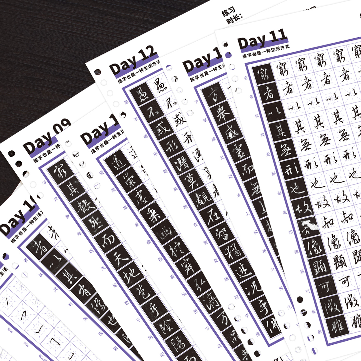 一起练字王羲之圣教序字帖硬笔成人练字行书活页便携入门临摹字帖
