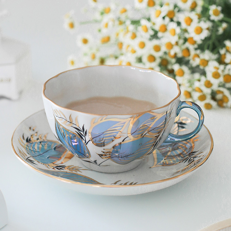 Lomonosov月光红茶咖啡杯碟茶壶茶具俄罗斯皇家瓷器眼泪女王同款