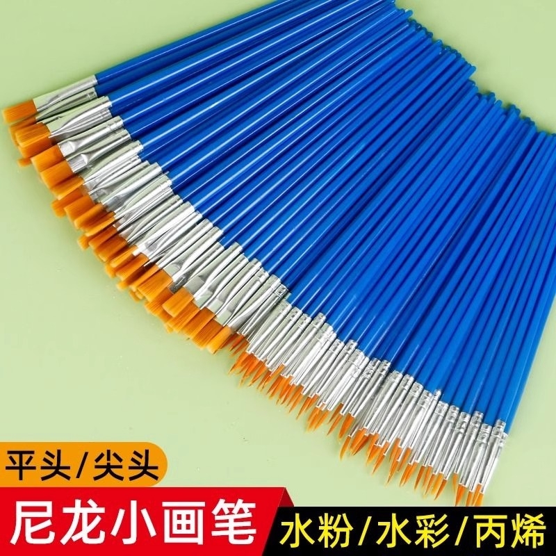 勾线笔水粉油画手绘极细画笔描线水彩丙烯国画工笔描边笔尼龙毛笔