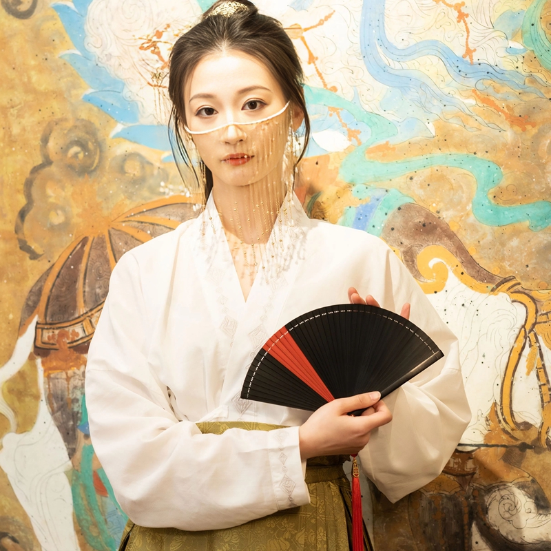 京城六扇门全竹折扇镂空折叠迷你扇子随身中国风古风古典舞蹈扇