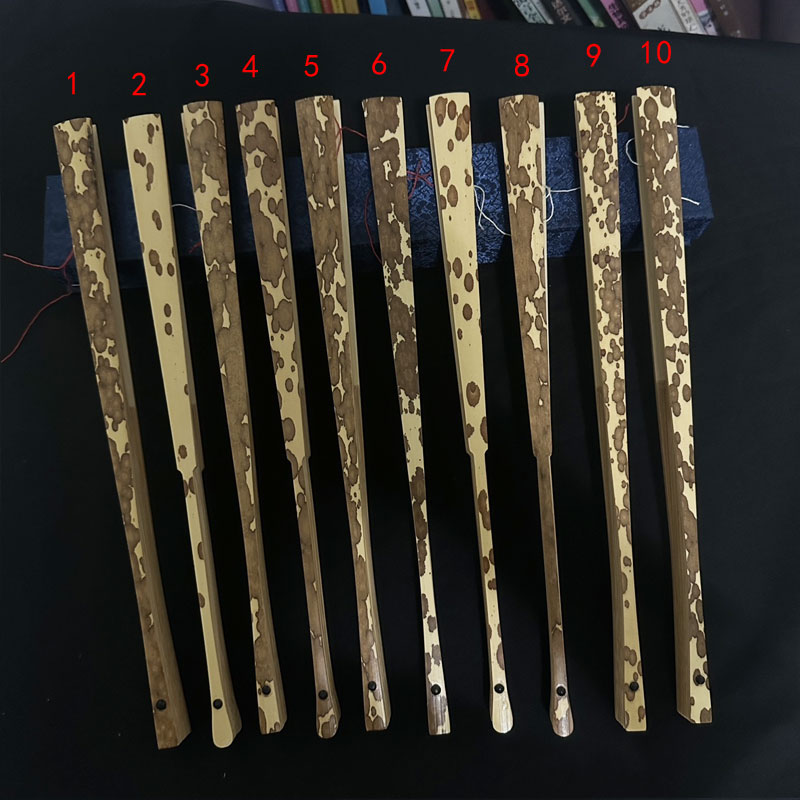 清仓特价九五寸18方梅妃二号湘妃竹文玩玉竹芯苏工面宣纸折扇子骨