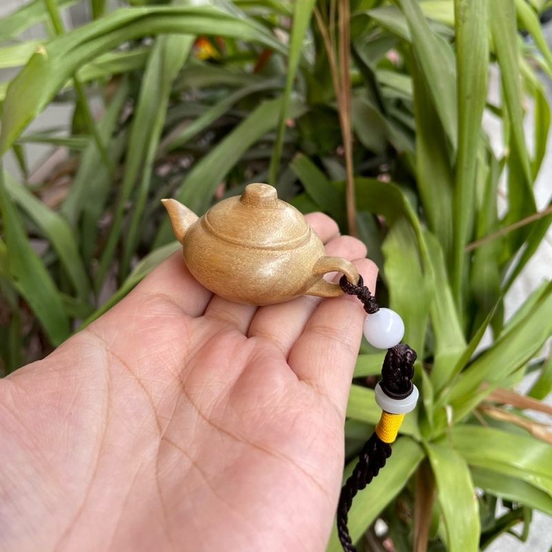 金丝楠木手把玩件茶宠文玩新中式工艺礼品把把壶挂件家居饰品