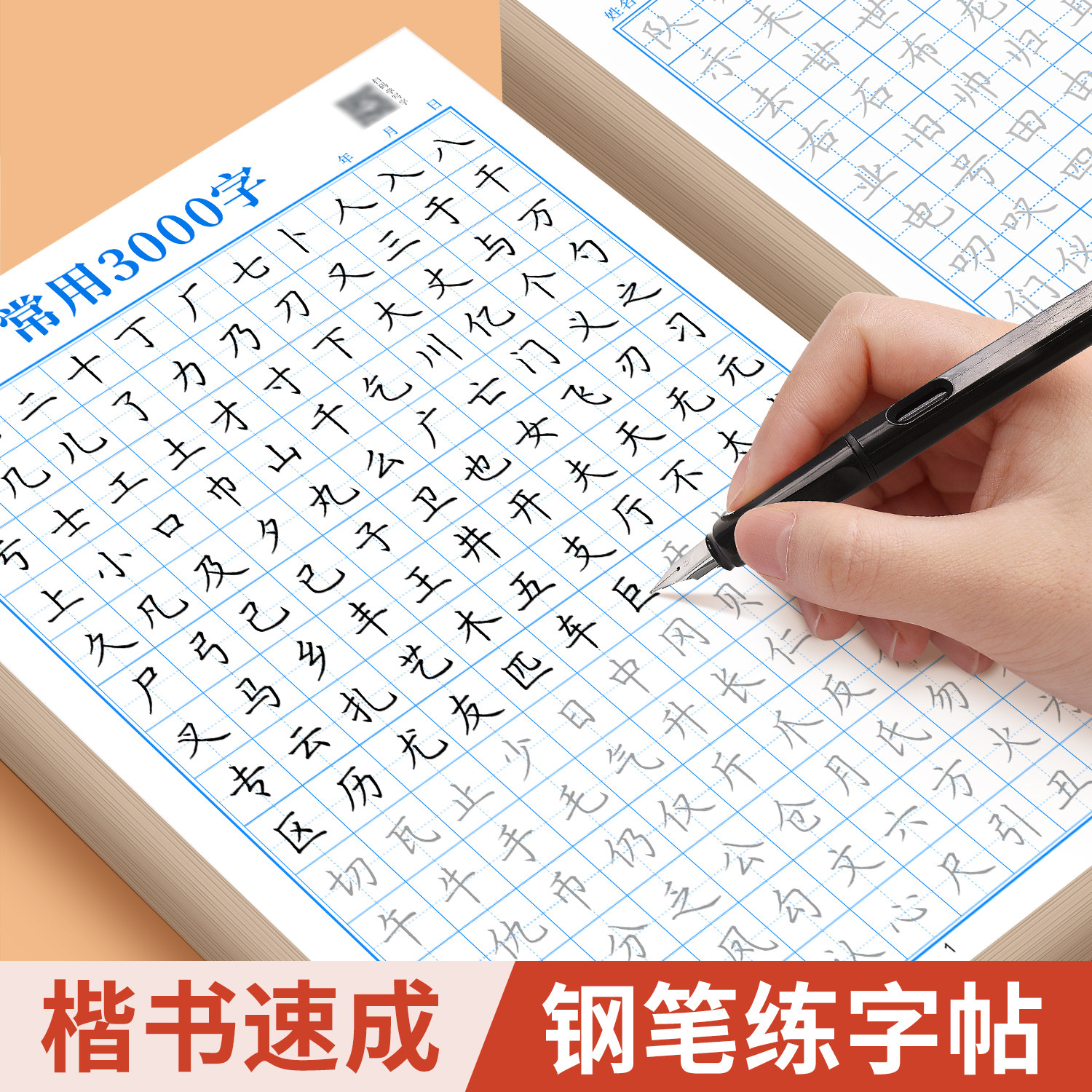 楷书练字帖成人钢笔硬笔书法练习本成年男女生入门控笔训练字帖笔画笔顺小学生大学生每日一练初学者常用3000字正楷速成练字专用