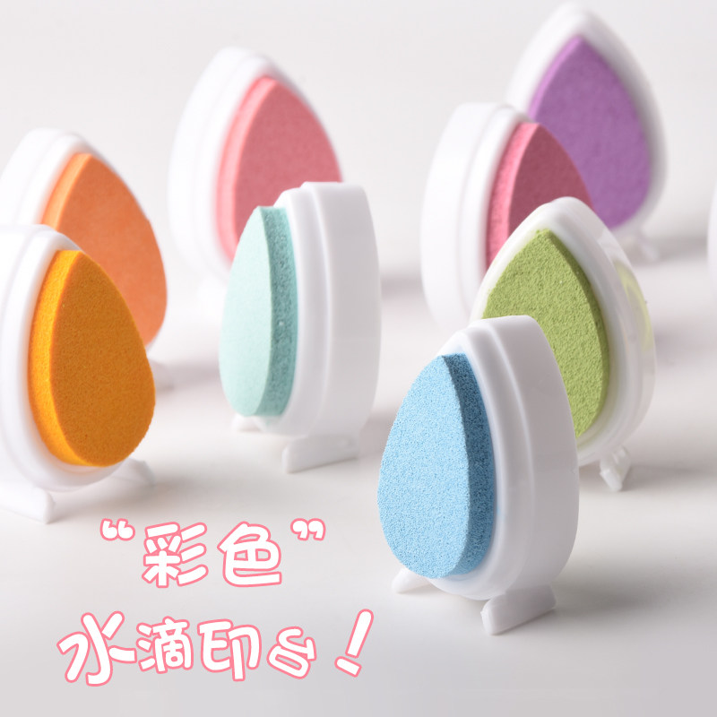 印象时光·LD国产水滴印台橡皮章印泥手帐印泥印章儿童手工手指画