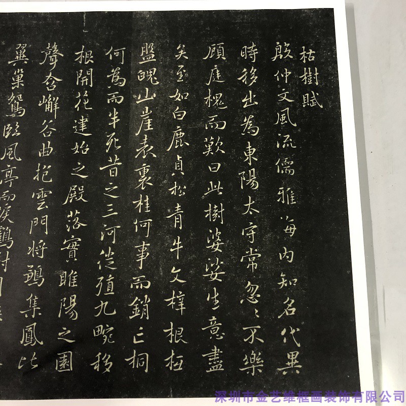 褚遂良行书 枯树赋 防水绢布微喷字帖古代名人书法毛笔字临摹