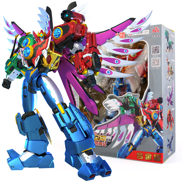 神兽金刚4超人战队五神兽金刚5超能晶甲玩具6合体男孩变形机器人3 时尚城