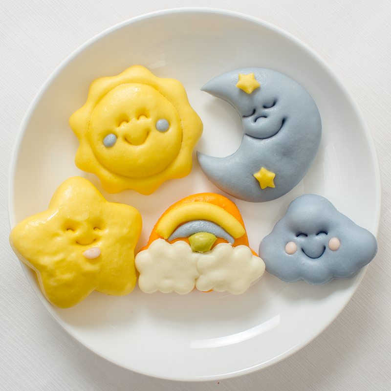 月亮云朵包子彩虹卡通太阳宝宝辅食模型馒头模具饼干翻糖造型