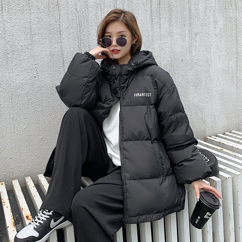 韩版羽绒服女2021年面包服冬小个子加厚洋气时尚