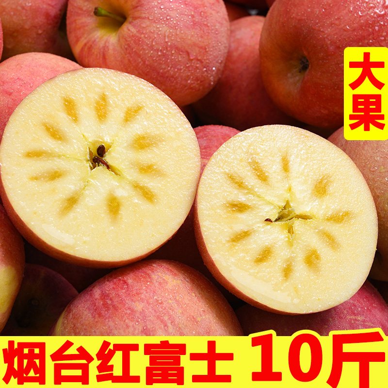 正宗山东新鲜水果烟台苹果10斤丑苹果红富士时令整